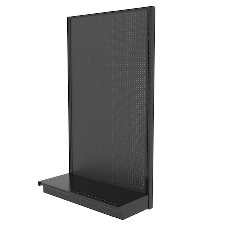 Lozier Gondola Wall Display Starter, Black 48W 84H 16D P486S-ST